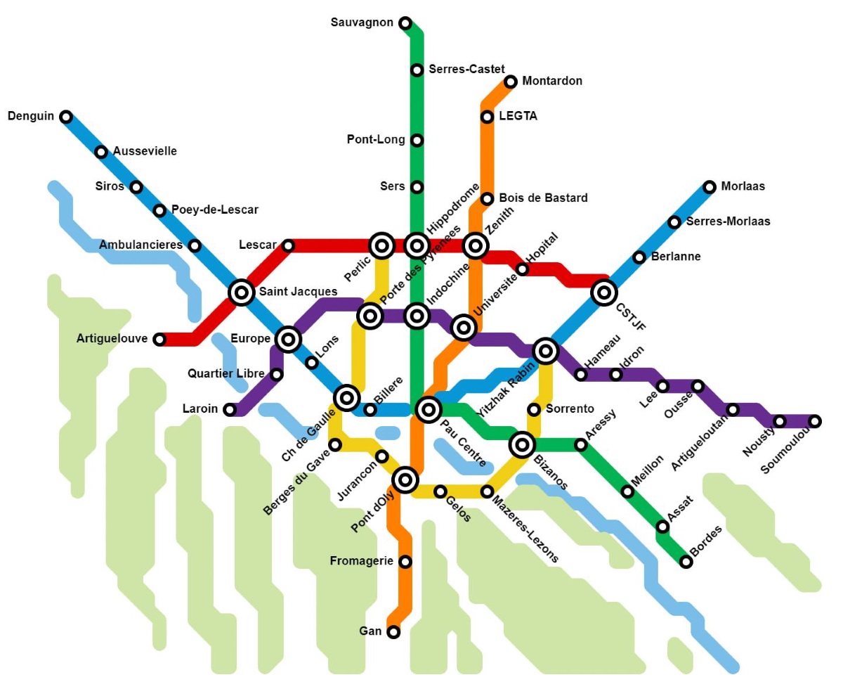 vue du réseau express vélo